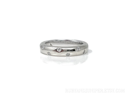 Vintage 2000s Diamond Band in 14k White Gold