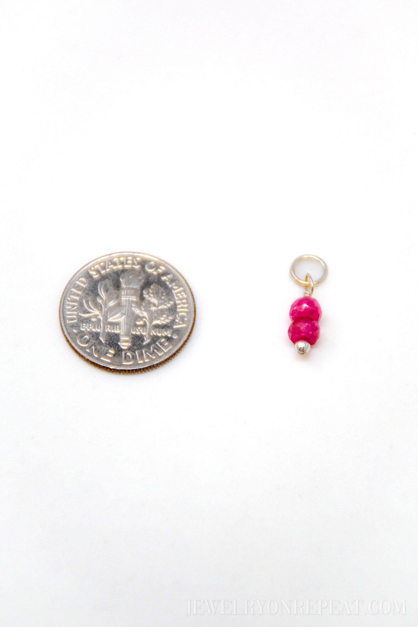 Sterling Silver Birthstone Charm Pendant, Personalized Family Minimalist Jewelry, Gift for Her