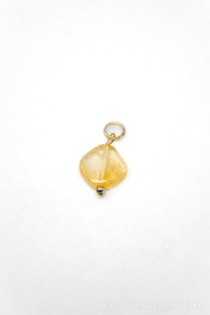 Sterling Silver Birthstone Charm Pendant, Personalized Family Minimalist Jewelry, Gift for Her