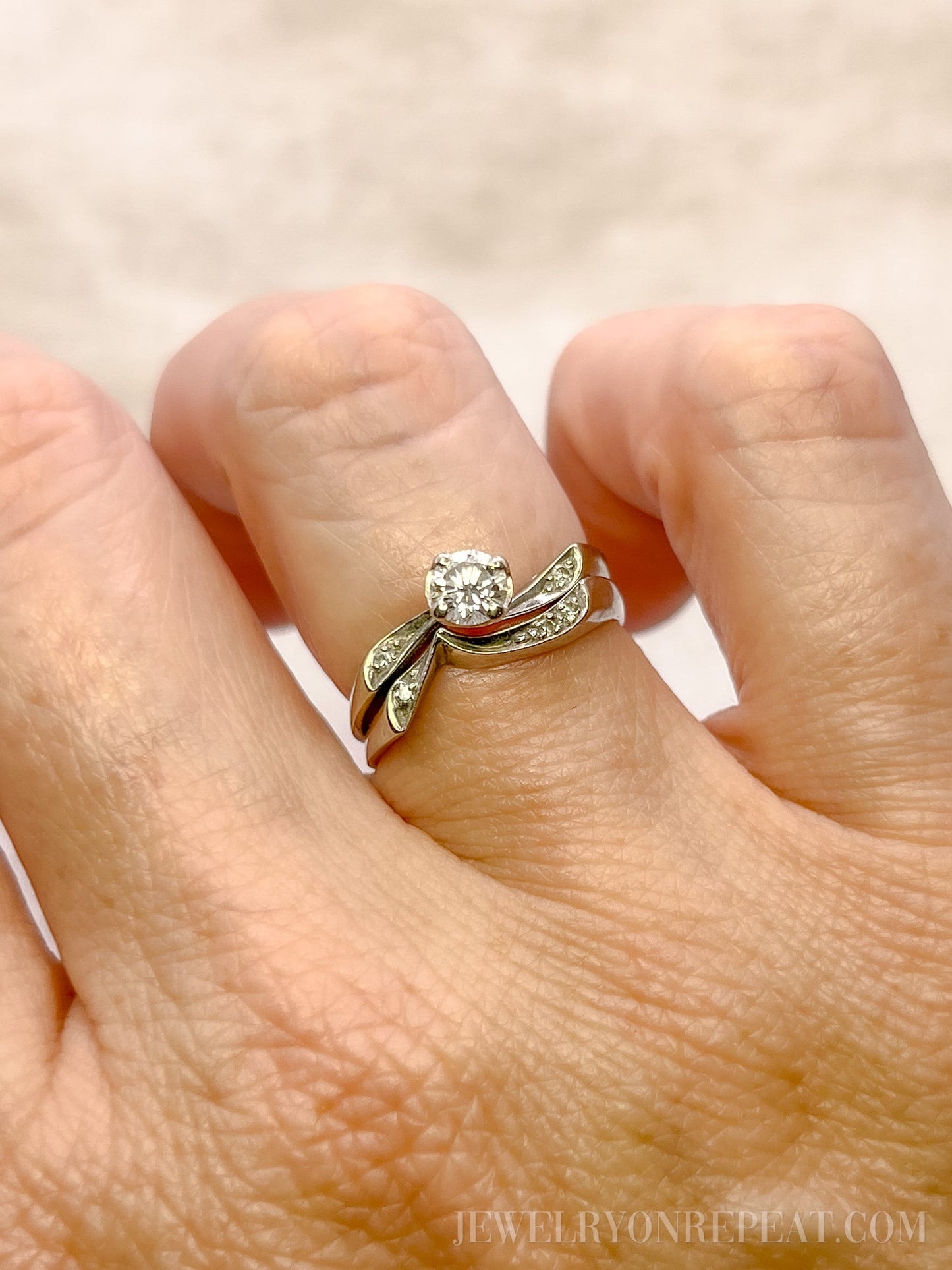 Vintage 1960s Diamond Bridal Set, Engagement & Wedding Rings