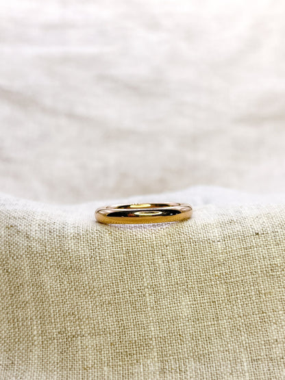 Vintage 1990s Wedding Band in 18k Rose Gold, 3mm