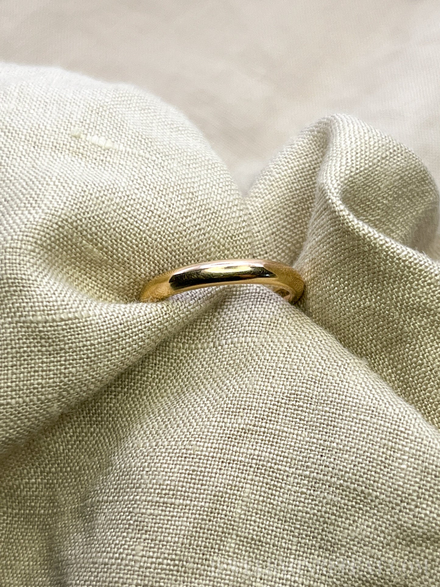 Vintage 1990s Wedding Band in 18k Rose Gold
