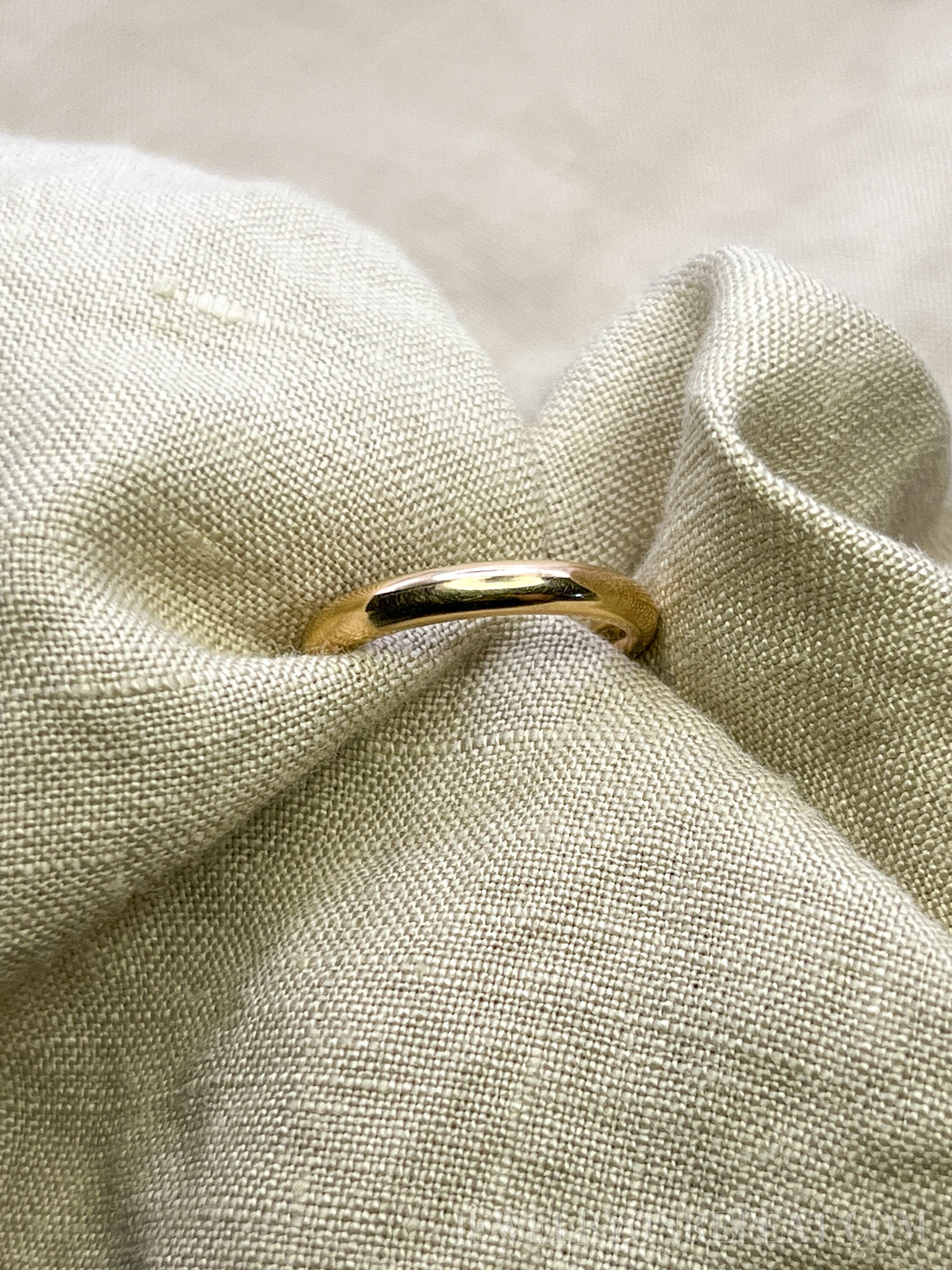 Vintage 1990s Wedding Band in 18k Rose Gold