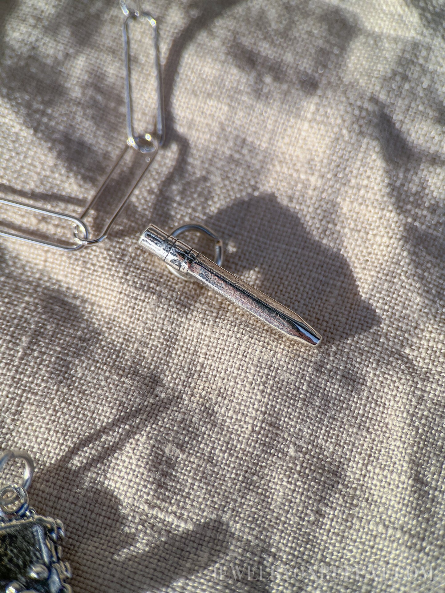 Sterling Silver Pencil Charm Pendant, Artist Themed Minimalist Jewelry, Gift for Her