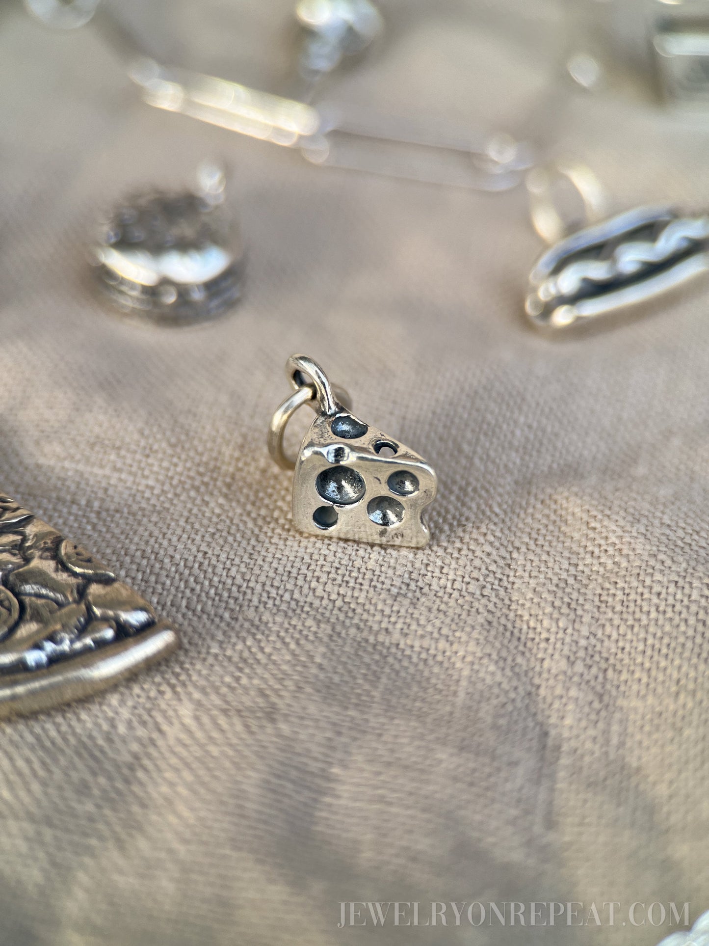 Favorite Food Charm Pendant in Solid Sterling Silver