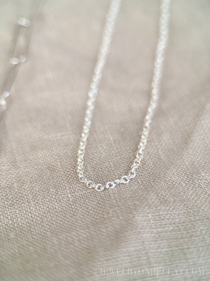 Chain Necklace or Bracelet in Sterling Silver, Cable, Paperclip, Rope Twist, Charm Bracelet