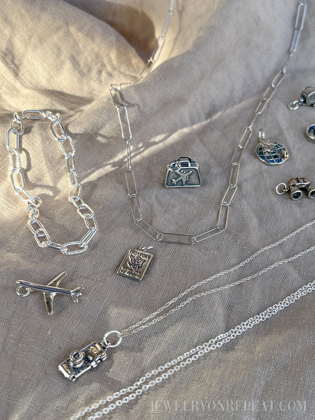 Chain Necklace in Sterling Silver, Paperclip Link, Layering Chain, Charm Accessory