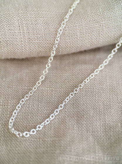 Chain Necklace in Sterling Silver or 14k Gold Filled, Layering Chain, Charm Accessory