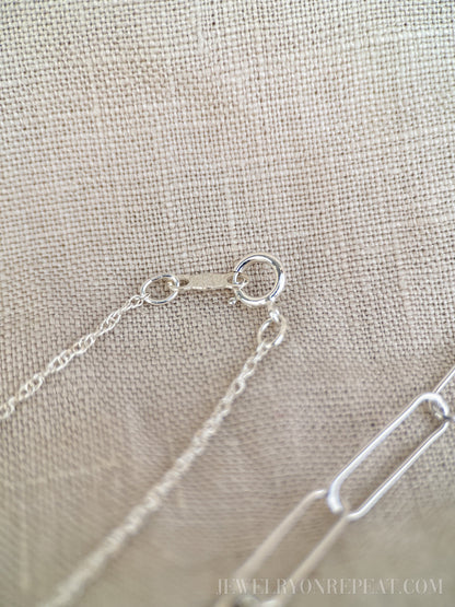Chain Necklace in Sterling Silver or 14k Gold Filled, Layering Chain, Charm Accessory