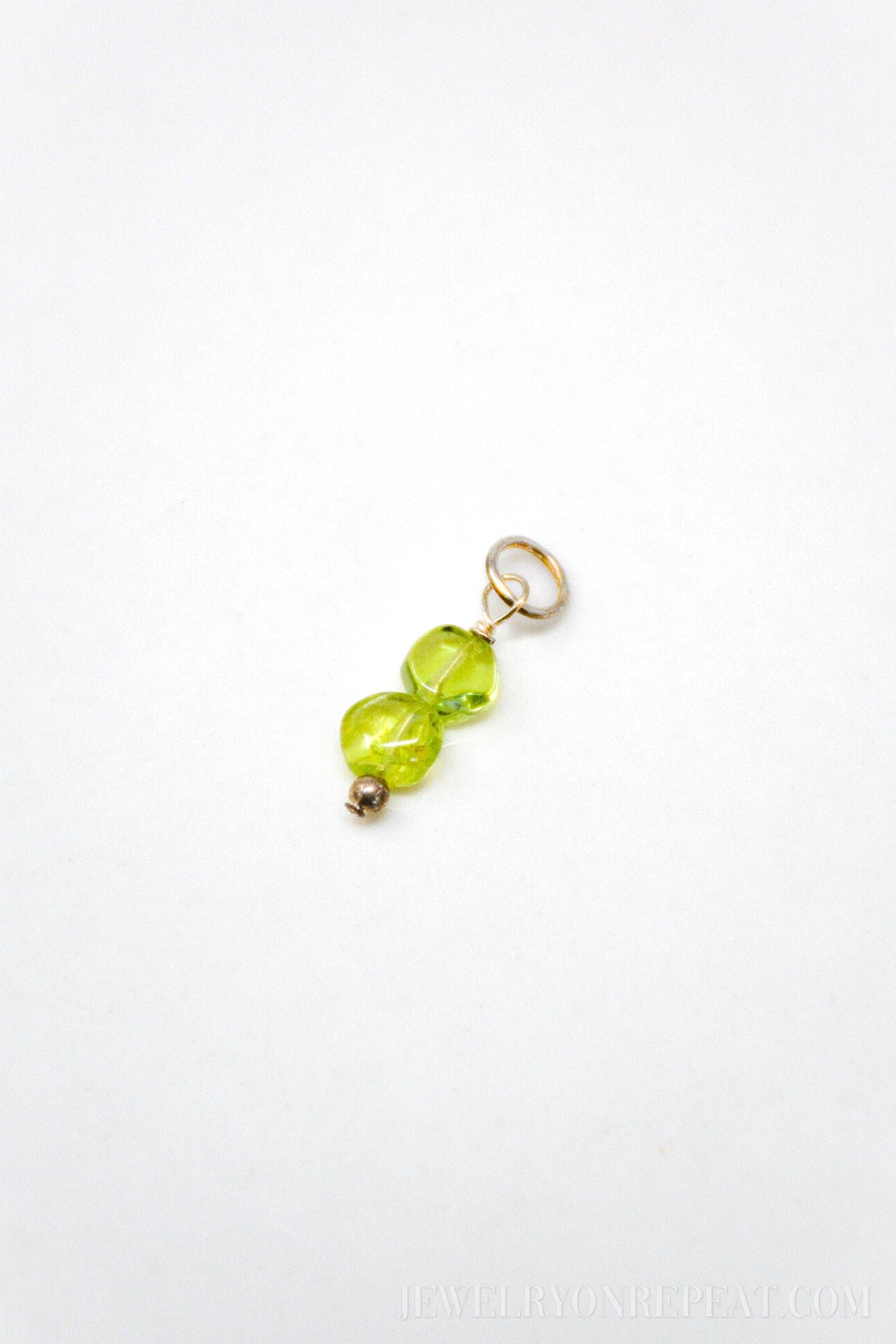 Sterling Silver Birthstone Charm Pendant, Personalized Family Minimalist Jewelry, Gift for Her