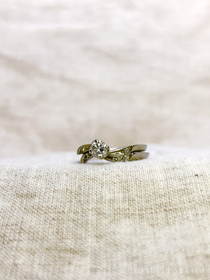 Vintage 1960s Diamond Bridal Set, Engagement & Wedding Rings