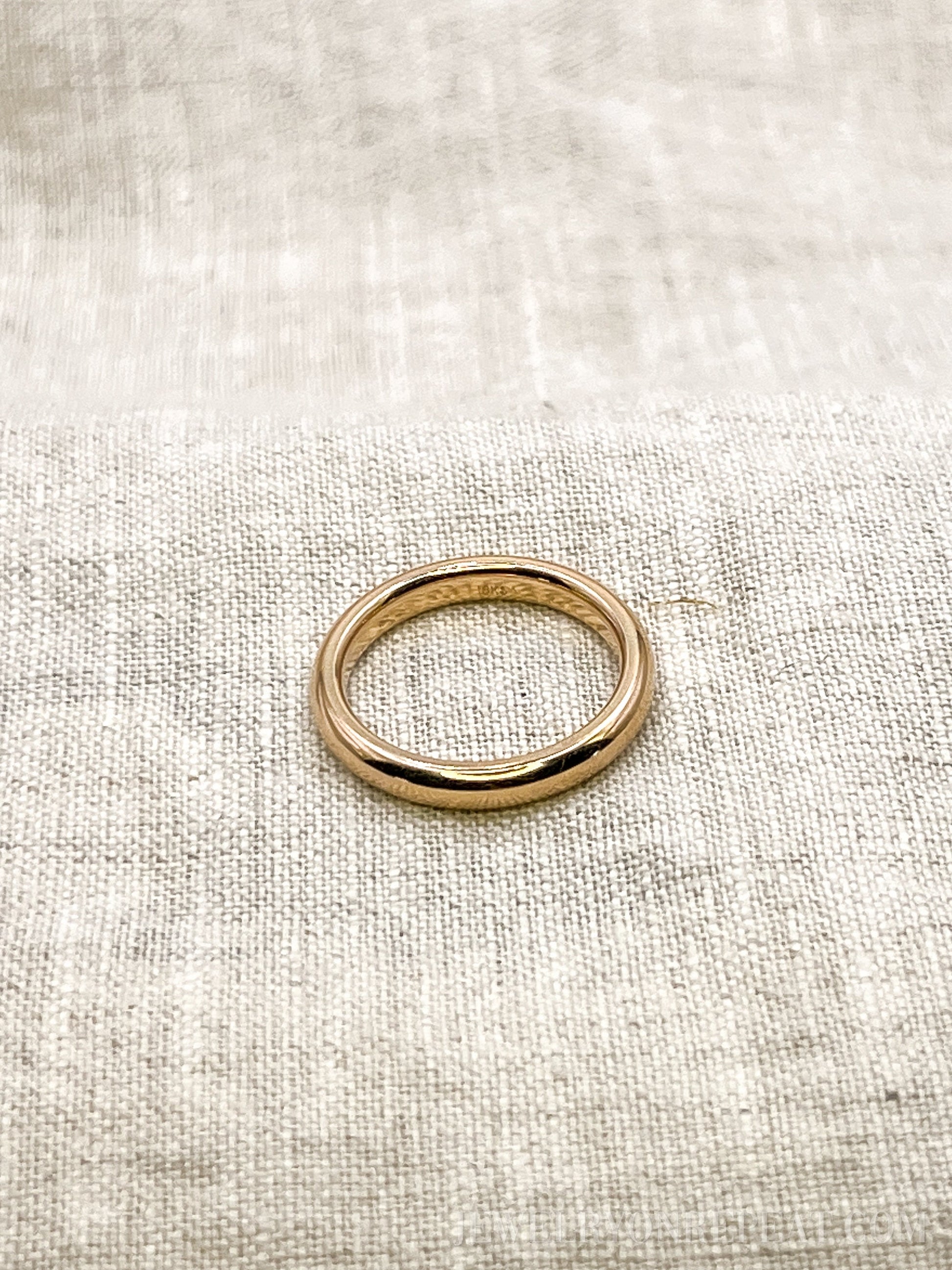 Vintage 1990s Wedding Band in 18k Rose Gold