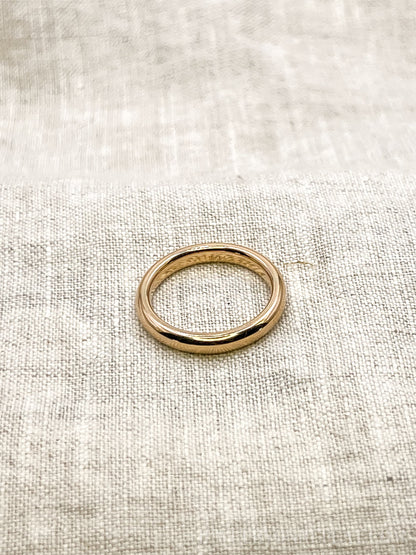 Vintage 1990s Wedding Band in 18k Rose Gold, 3mm