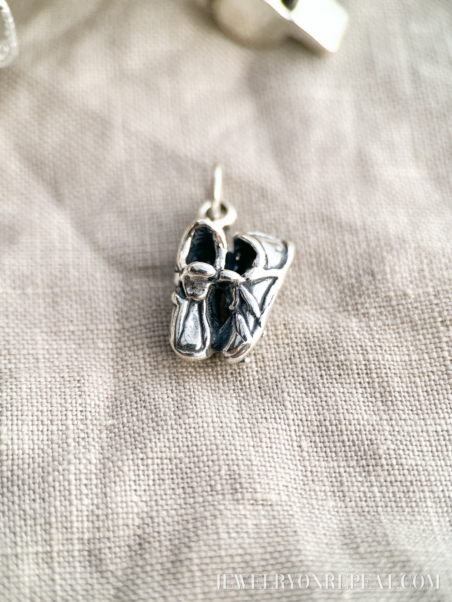 Running Shoes Charm Pendant in Solid Sterling Silver