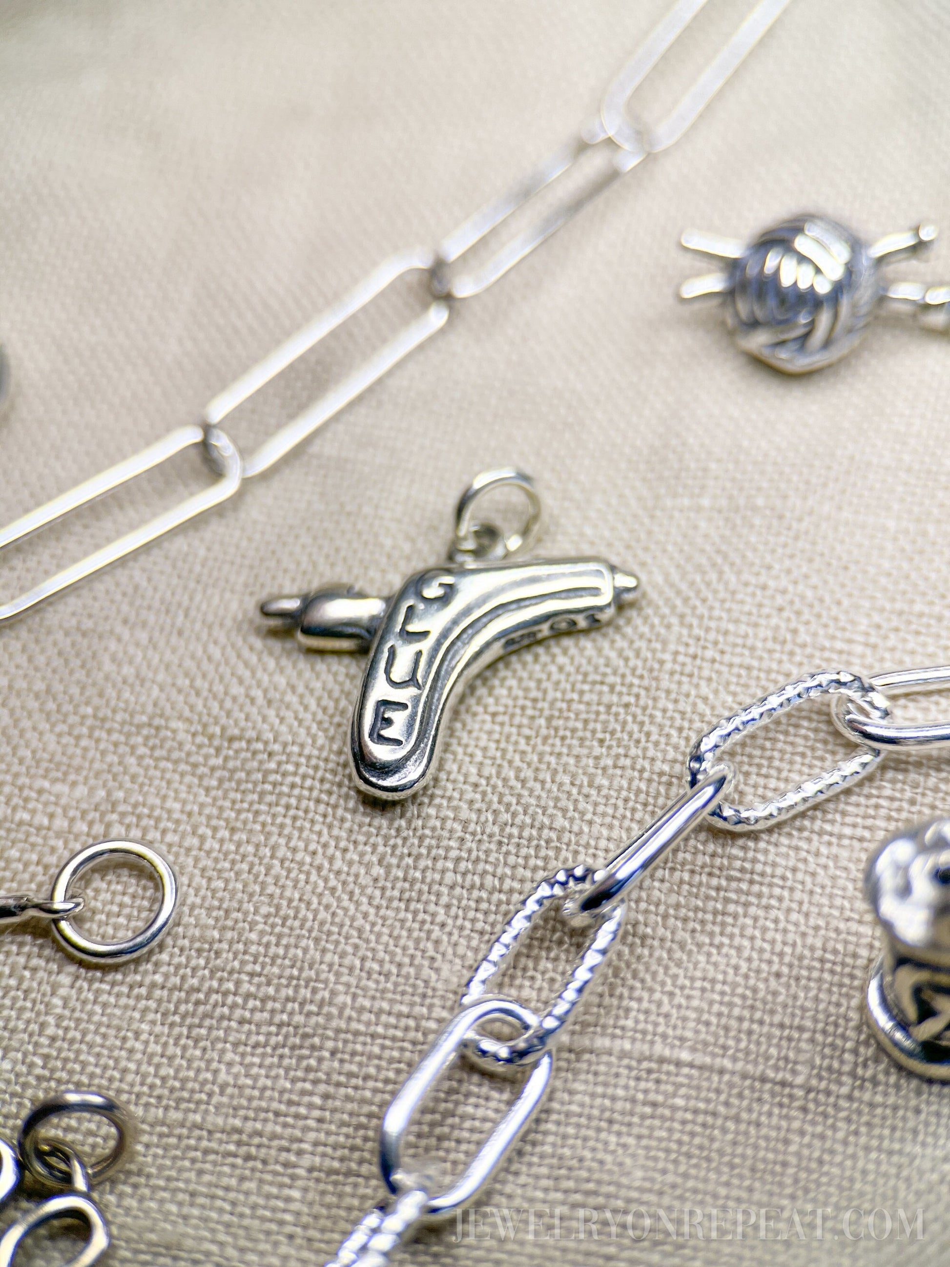 Sterling Silver Glue Gun Charm Pendant, Crafting Themed Minimalist Jewelry, Gift for Her
