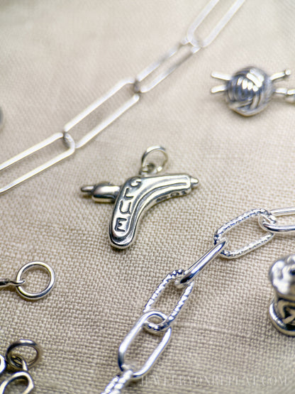 Sterling Silver Glue Gun Charm Pendant, Crafting Themed Minimalist Jewelry, Gift for Her