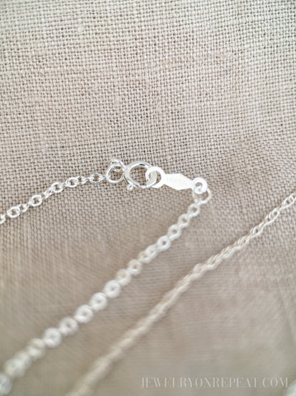 Chain Necklace in Sterling Silver or 14k Gold Filled, Layering Chain, Charm Accessory