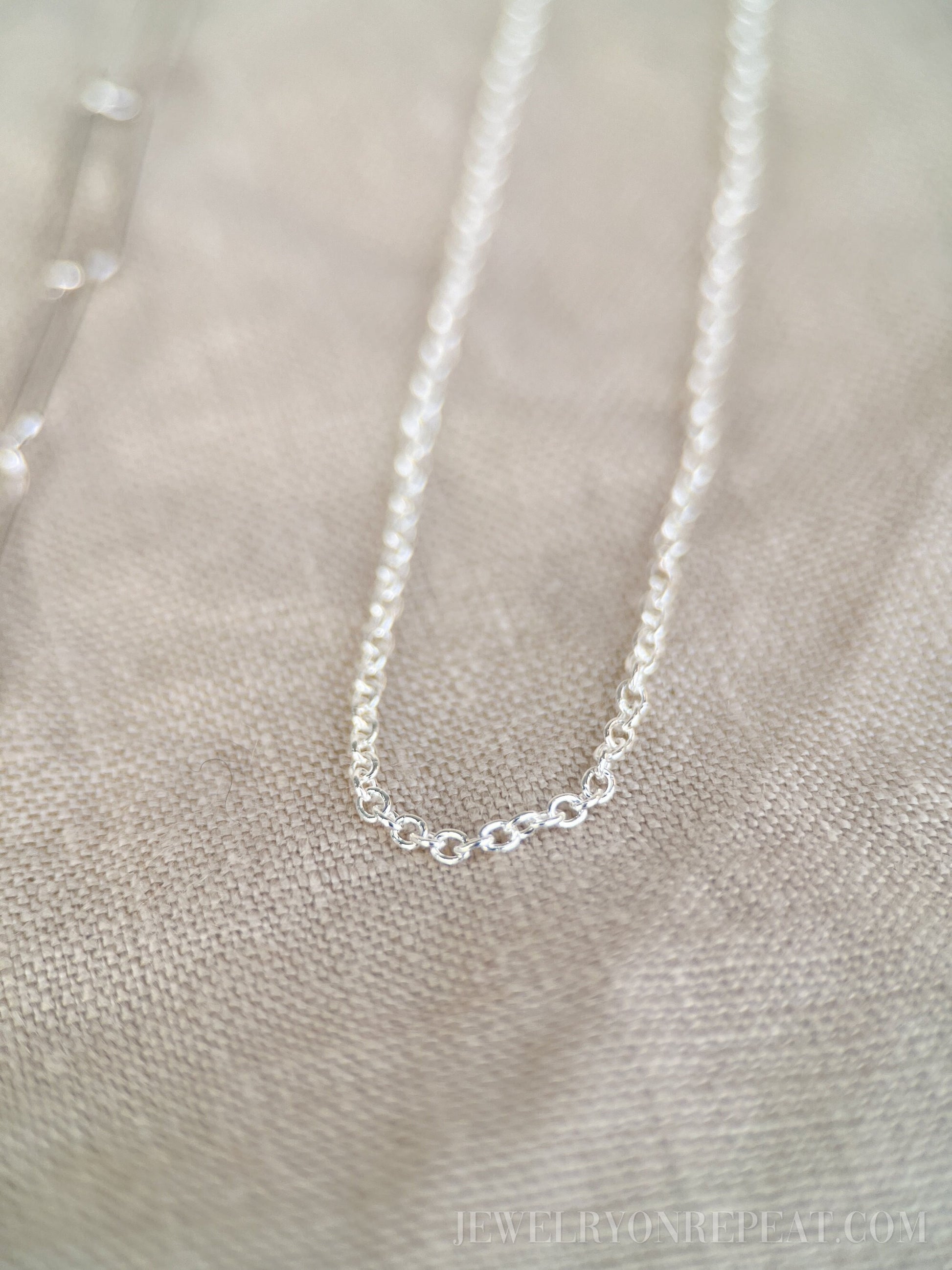 Chain Necklace in Sterling Silver, Minimalist Layering Chain, Charm Accessory