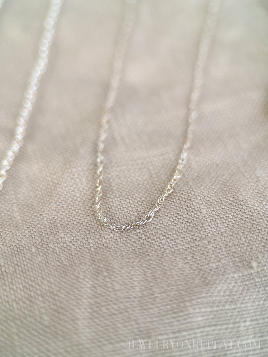 Chain Necklace in Sterling Silver, Minimalist Layering Chain, Charm Accessory