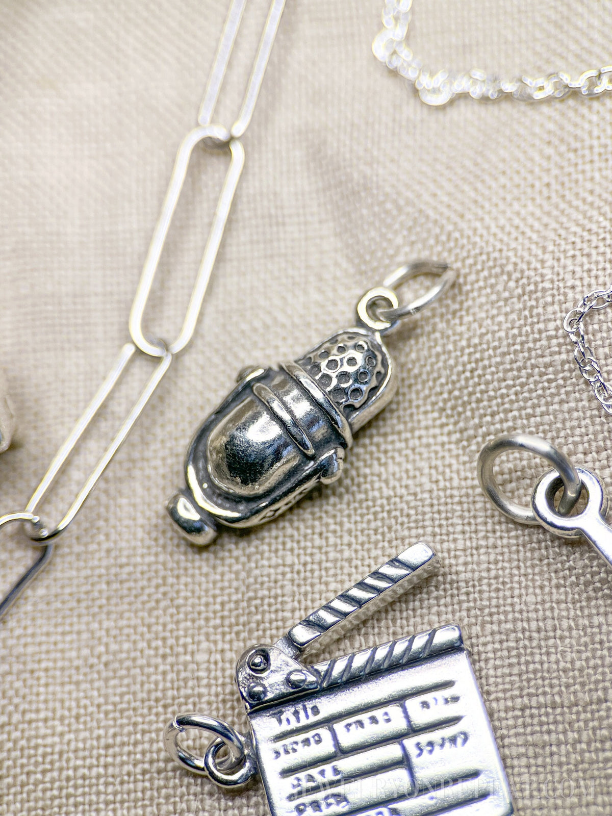 Sterling Silver Microphone Charm Pendant, Music Themed Minimalist Jewelry, Gift for Her