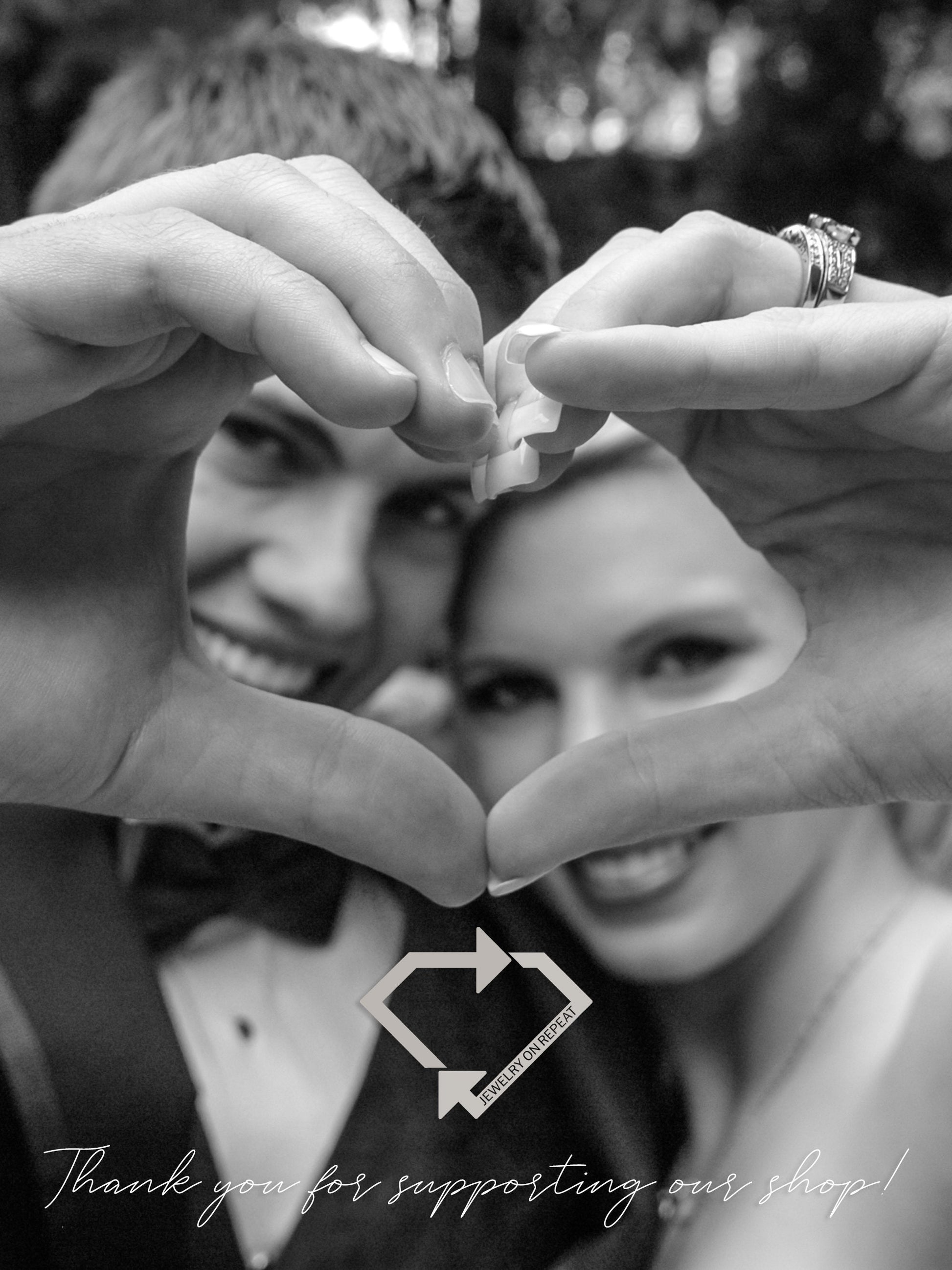 Vintage Heart Infinity Ring in 10k White and Rose Gold