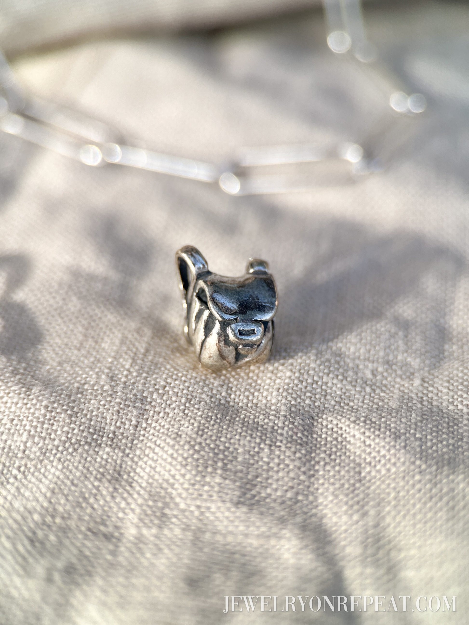 Sterling Silver Backpack Charm Pendant, Travel and Adventure Themed Minimalist Jewelry, Gift for Her