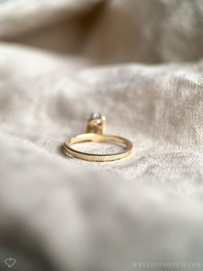 Vintage 1970s Diamond Engagement Ring in 14k Gold