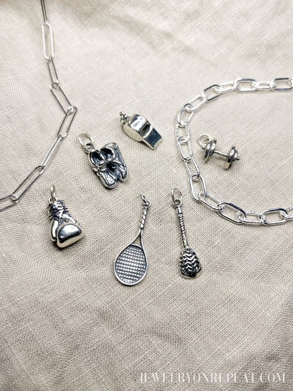 Sterling Silver Running Shoes Charm Pendant, Running Themed Minimalist Jewelry, Gift for Her