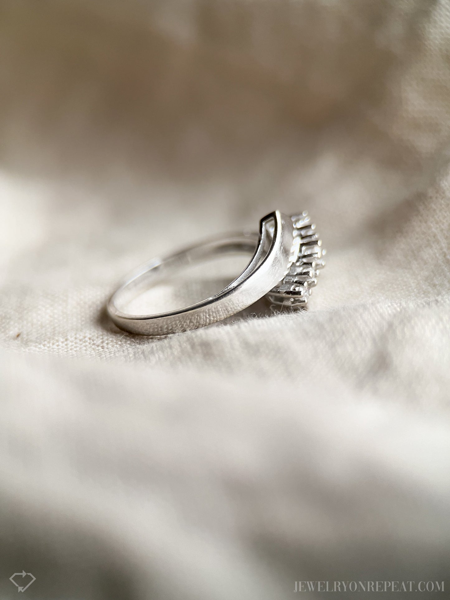 Vintage 1940s Diamond Ring in 14k White Gold