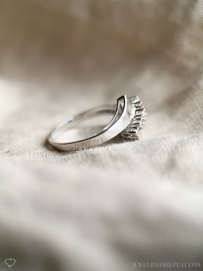Vintage 1940s Diamond Ring in 14k White Gold