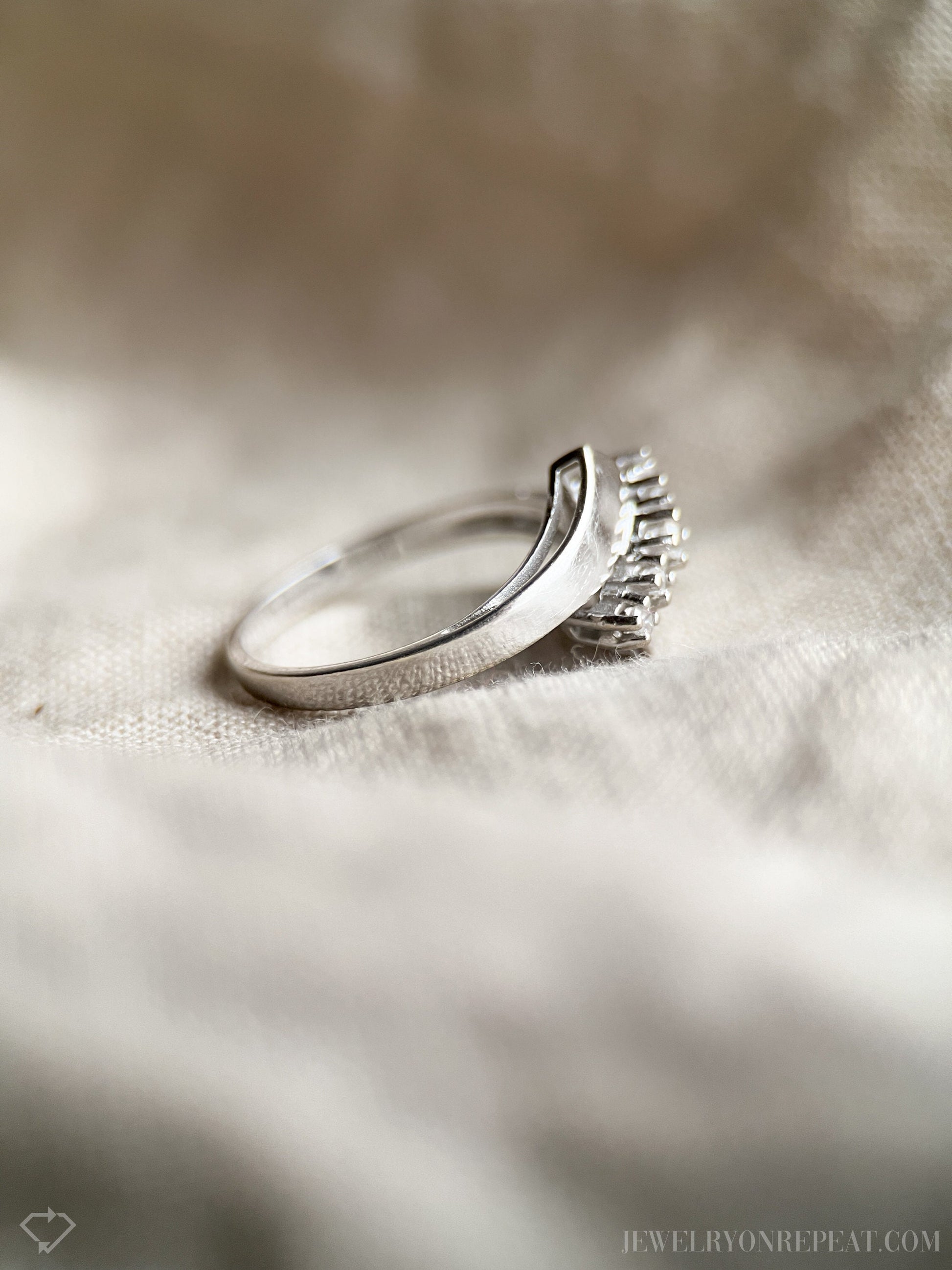 Vintage 1940s Diamond Ring in 14k White Gold