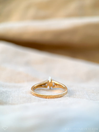 Vintage 1970s Diamond Engagement Ring in 14k Gold
