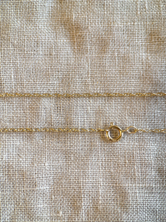 Vintage 16" Rope Chain in 14k Gold with Spring Ring Clasp - Timeless