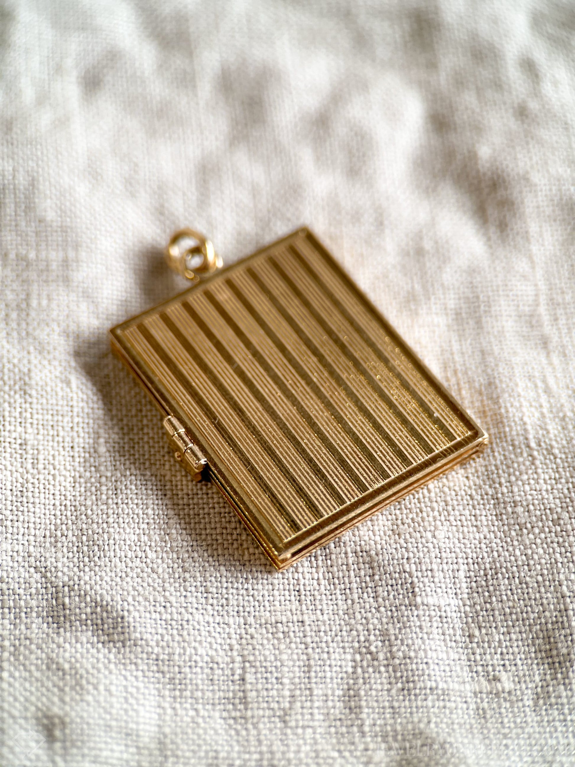 Vintage Book Locket in 14k Gold