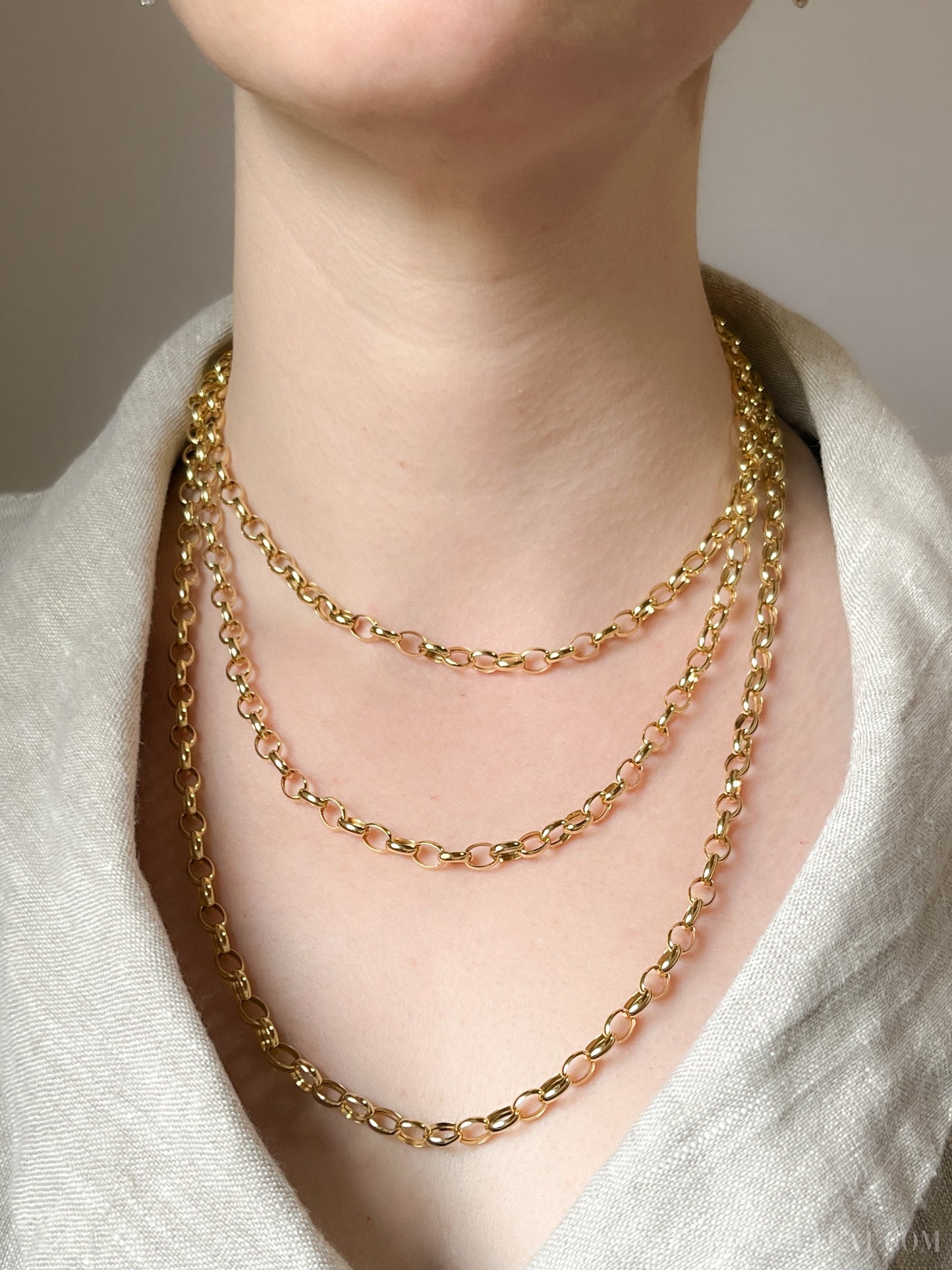 Vintage Cable Chain in 14k Gold with Magnetic Clasp