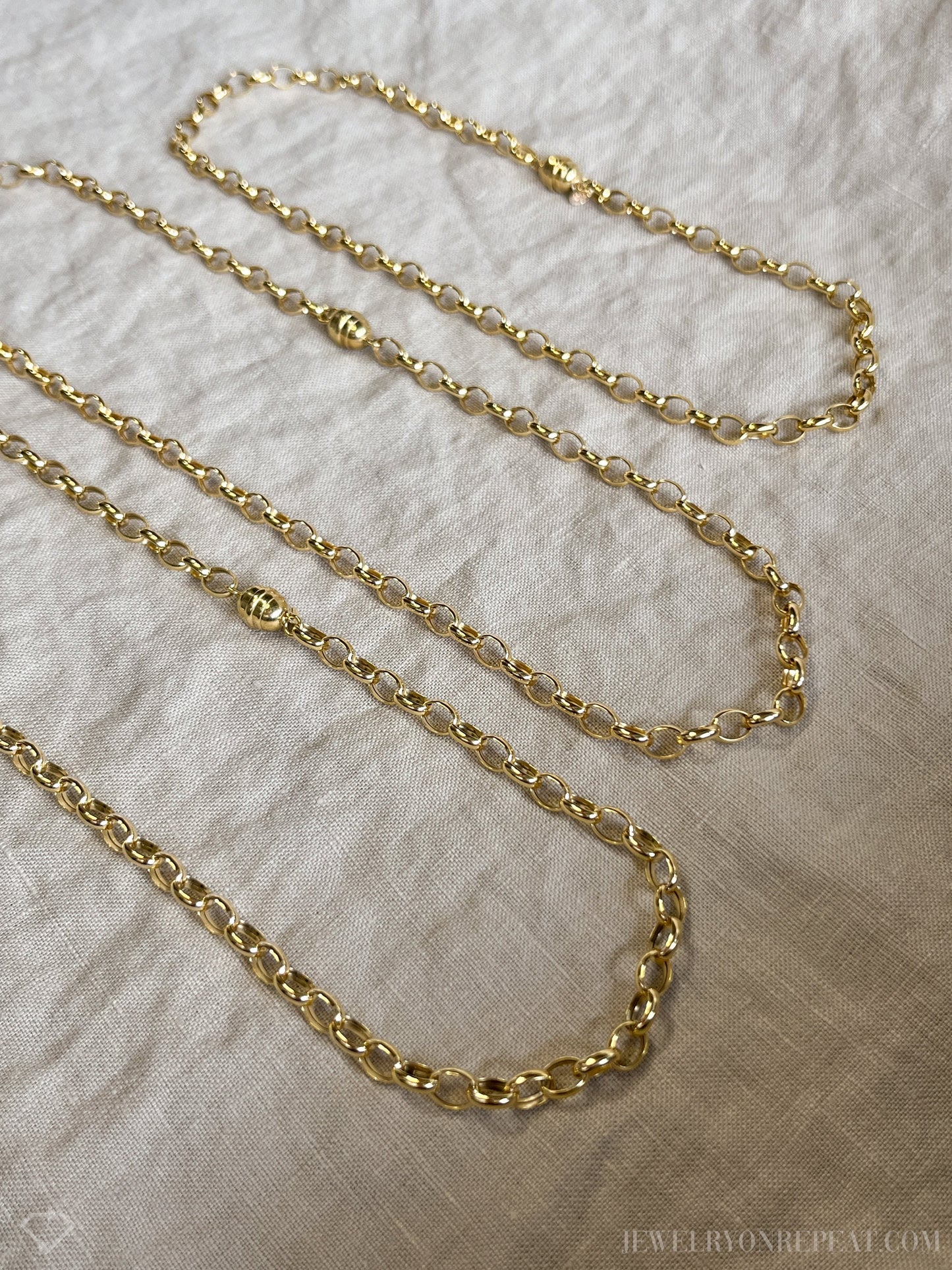 Vintage Cable Chain in 14k Gold with Magnetic Clasp