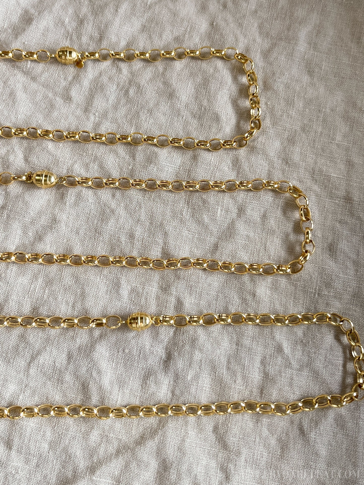 Vintage Cable Chain in 14k Gold with Magnetic Clasp