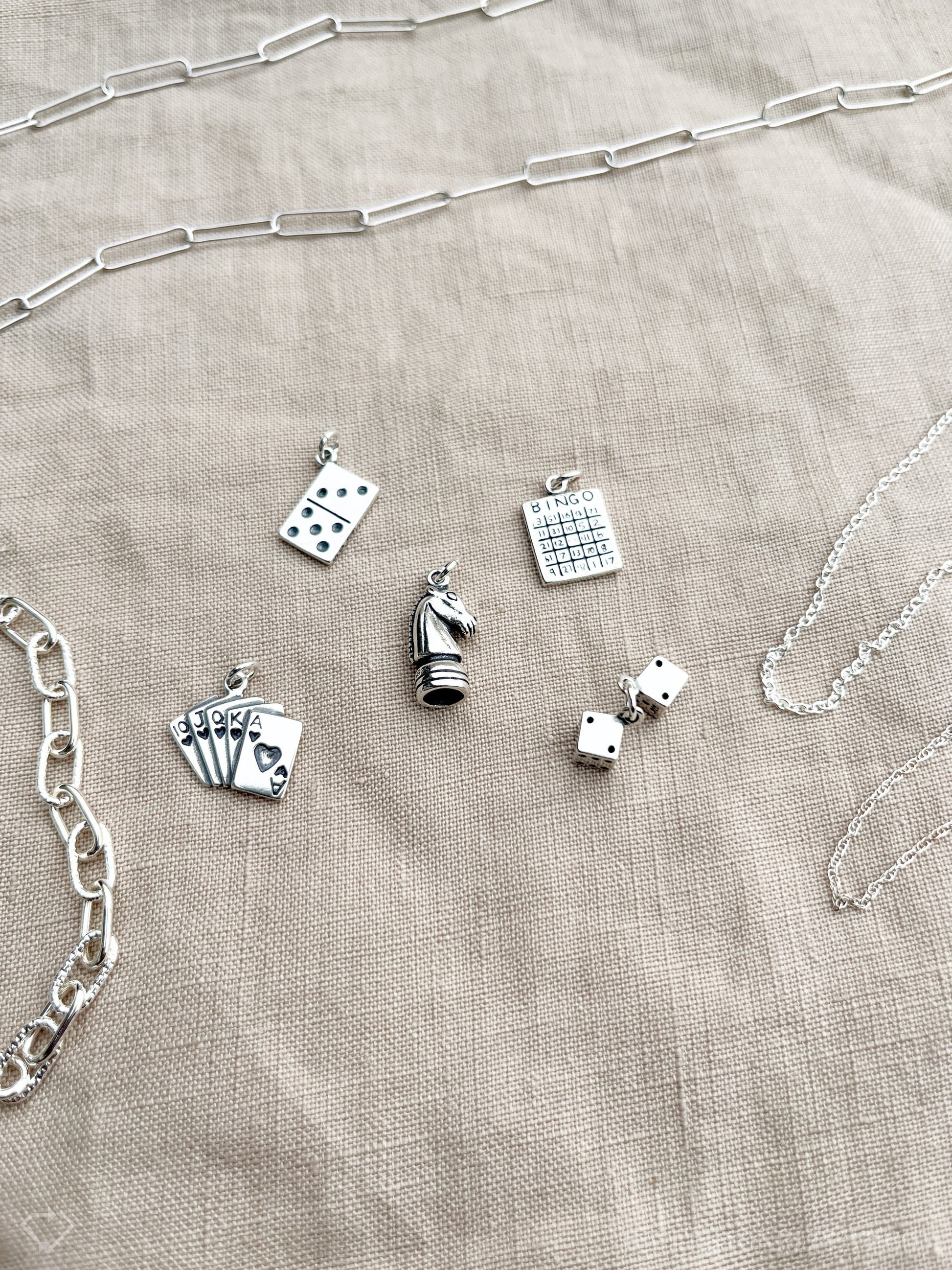 Sterling Silver Pawn Charm Pendant, Chess Themed Minimalist Jewelry, Gift for Her