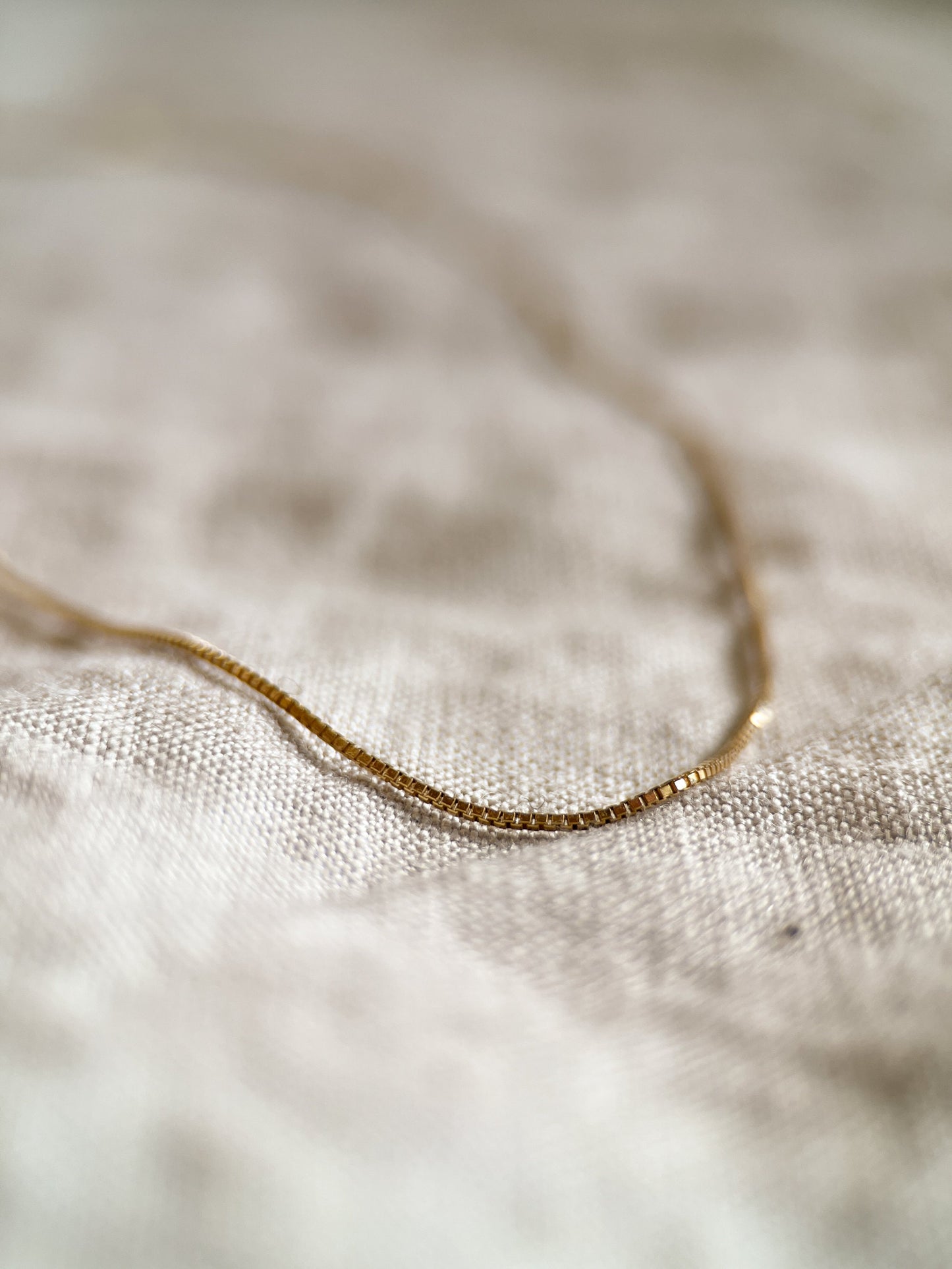 Vintage 16" Box Chain in 14k Gold with Spring Ring Clasp