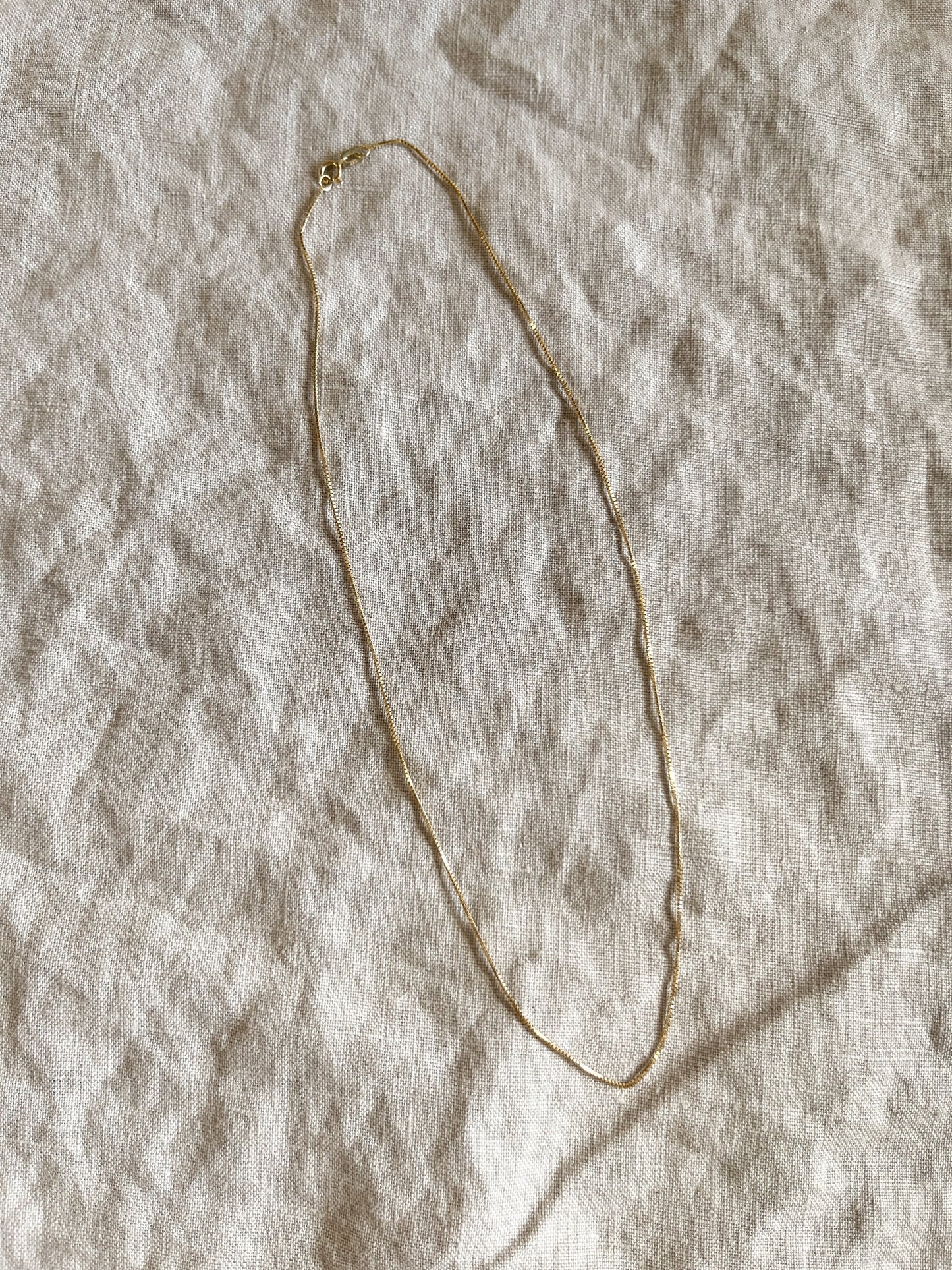 Vintage 16" Box Chain in 14k Gold with Spring Ring Clasp
