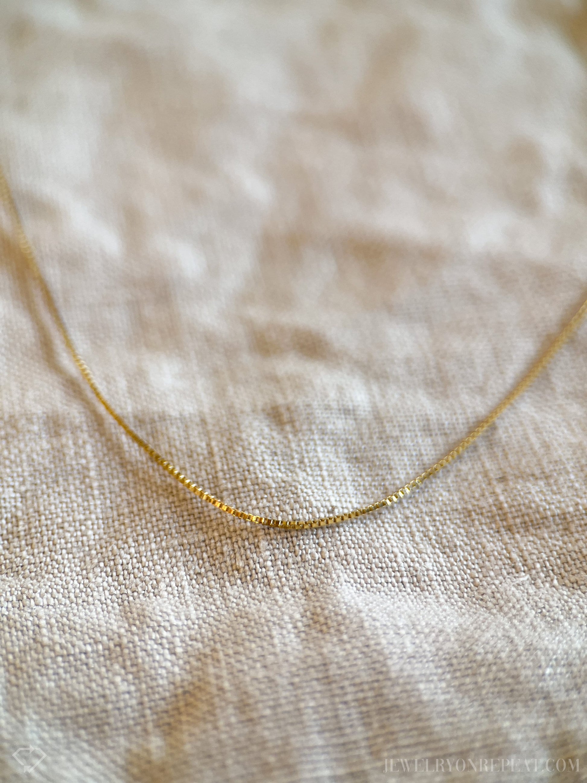 Vintage 18" Box Chain in 14k Gold with Spring Ring Clasp