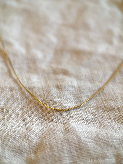 Vintage 18" Box Chain in 14k Gold with Spring Ring Clasp