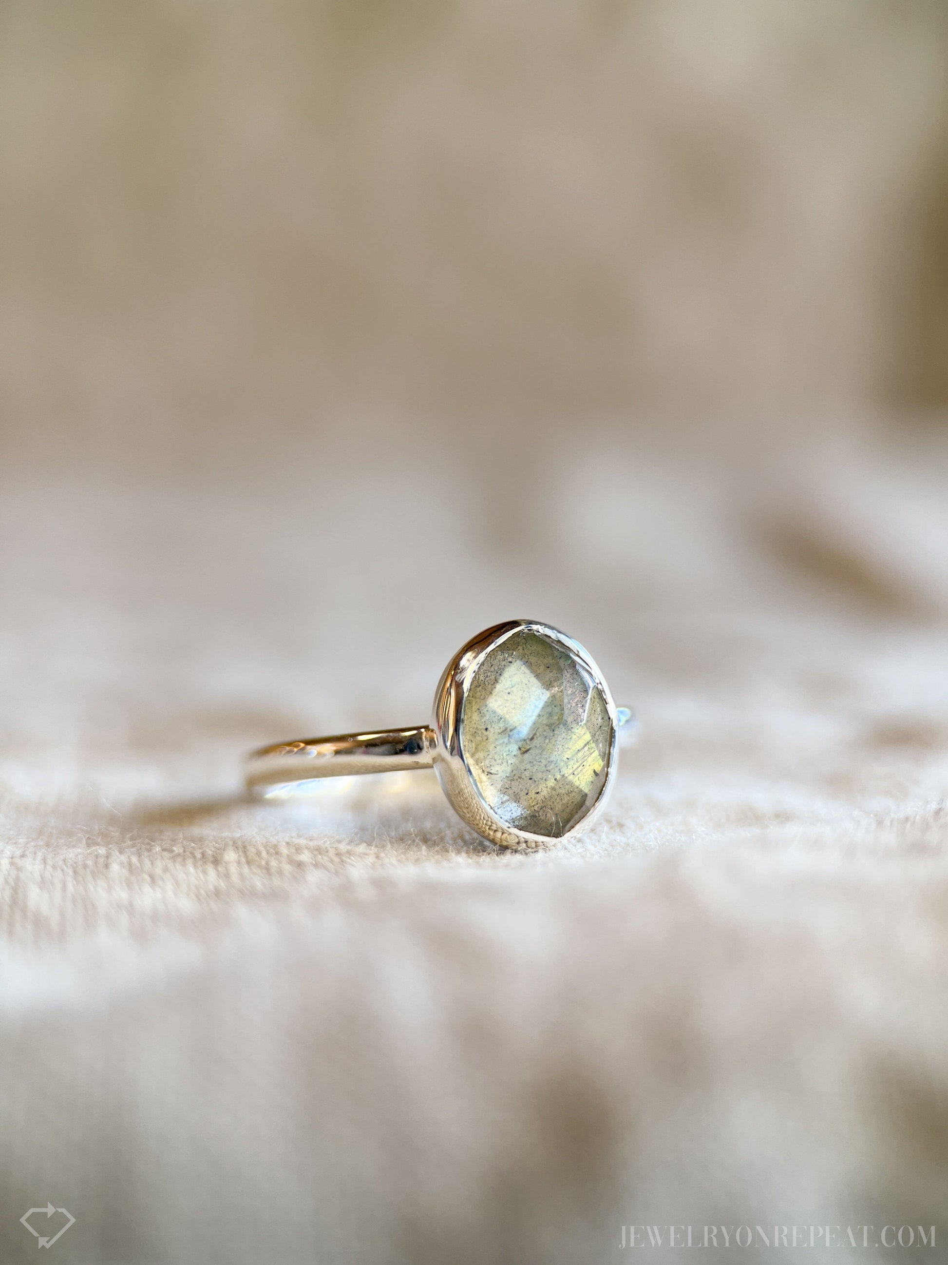 Labradorite Gemstone Ring in Sterling Silver - Timeless