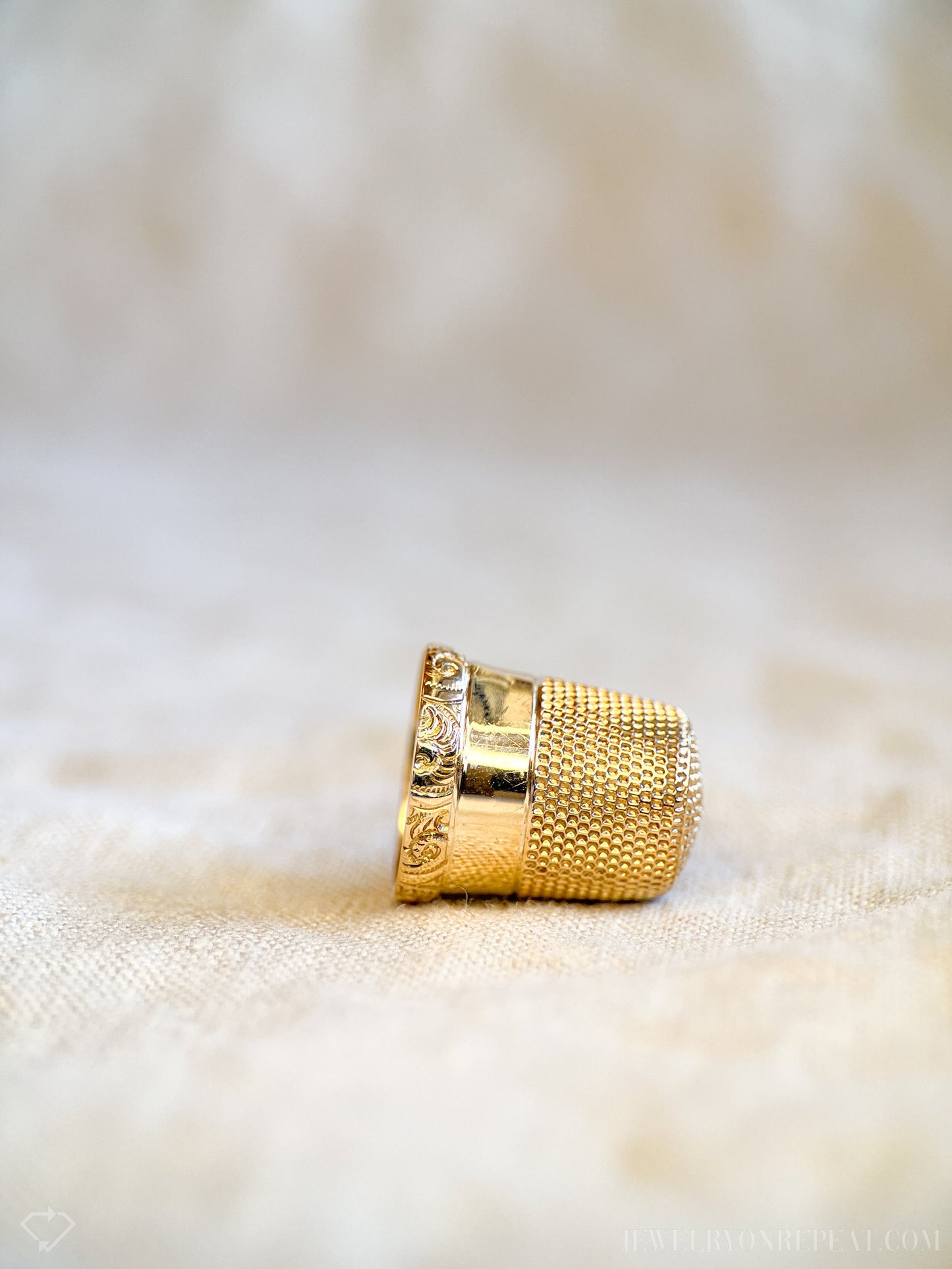 Vintage 1950s Thimble in 14k Gold