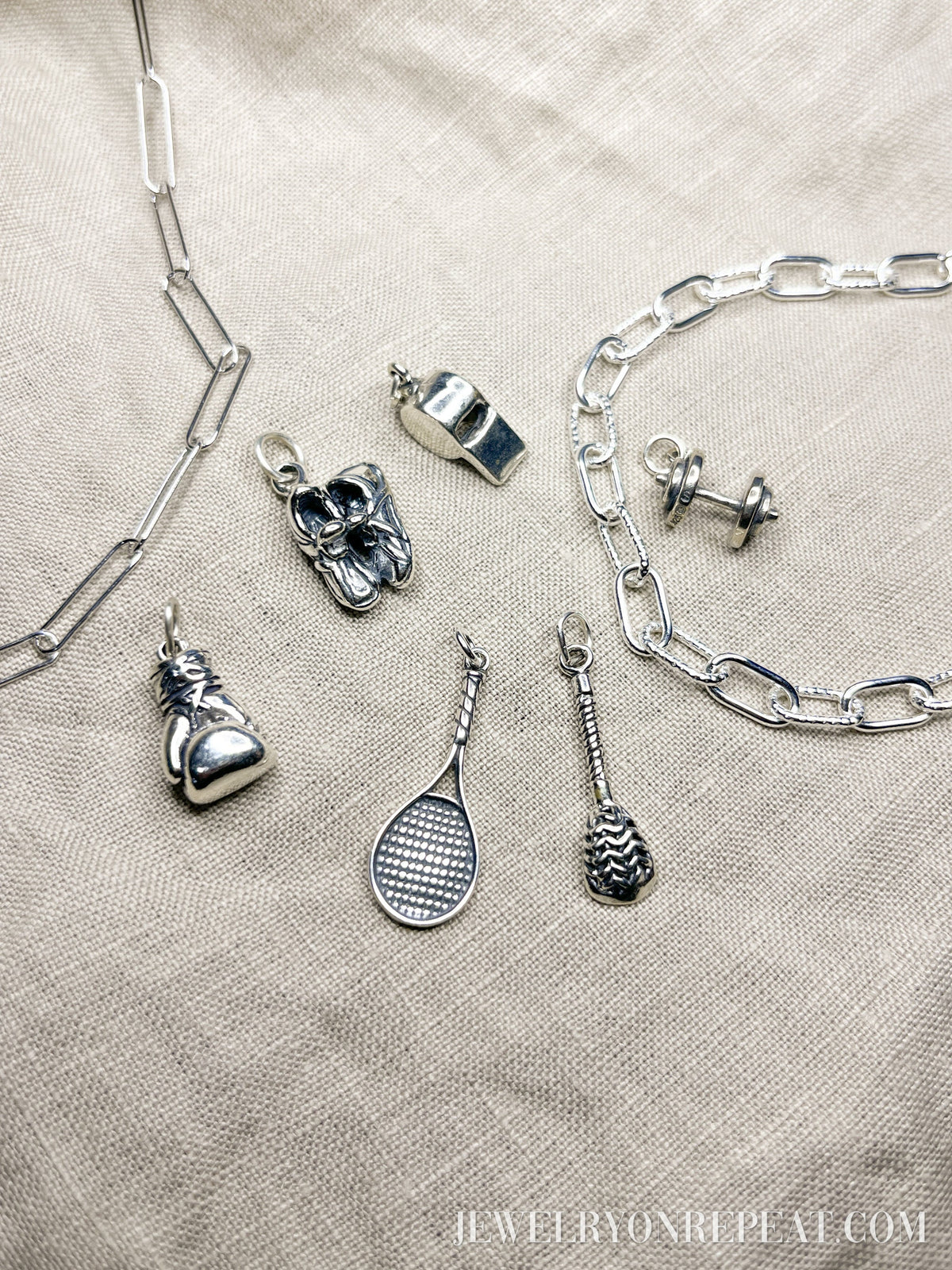 Sterling Silver Pickleball Charm Pendant, Sports Themed Minimalist Jewelry, Gift for Her