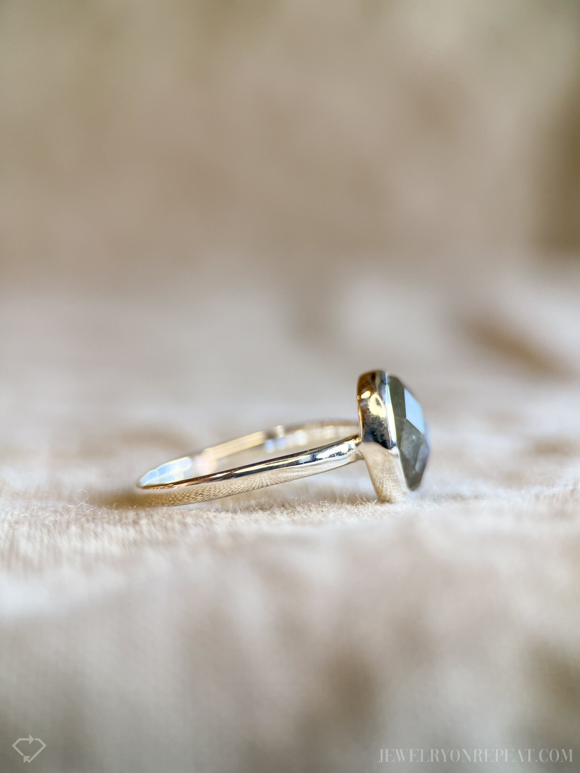 Labradorite Gemstone Ring in Sterling Silver - Timeless