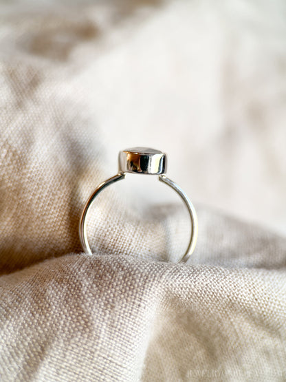 Moonstone Gemstone Ring in Sterling Silver