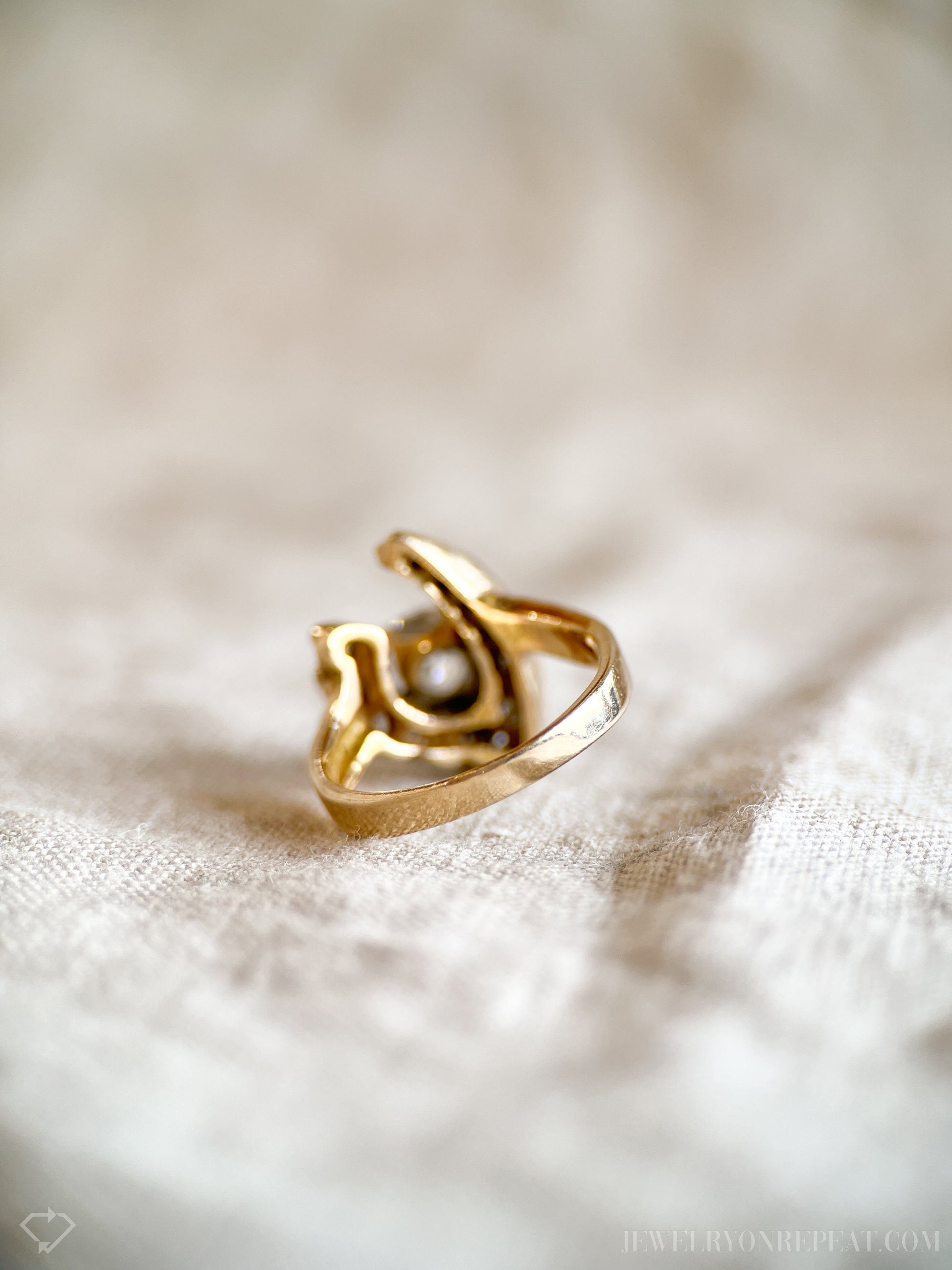 Vintage Diamond Engagement Ring, Round Cut, 14k Gold, 1960s Mid-Century Bridal Ring