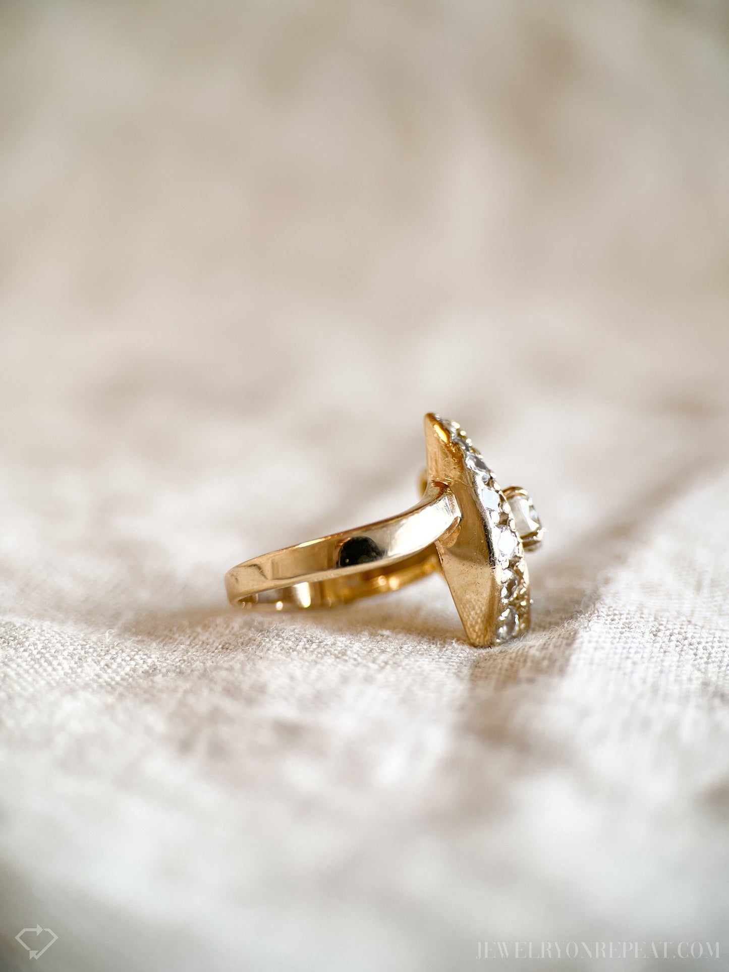 Vintage Diamond Engagement Ring, Round Cut, 14k Gold, 1960s Mid-Century Bridal Ring