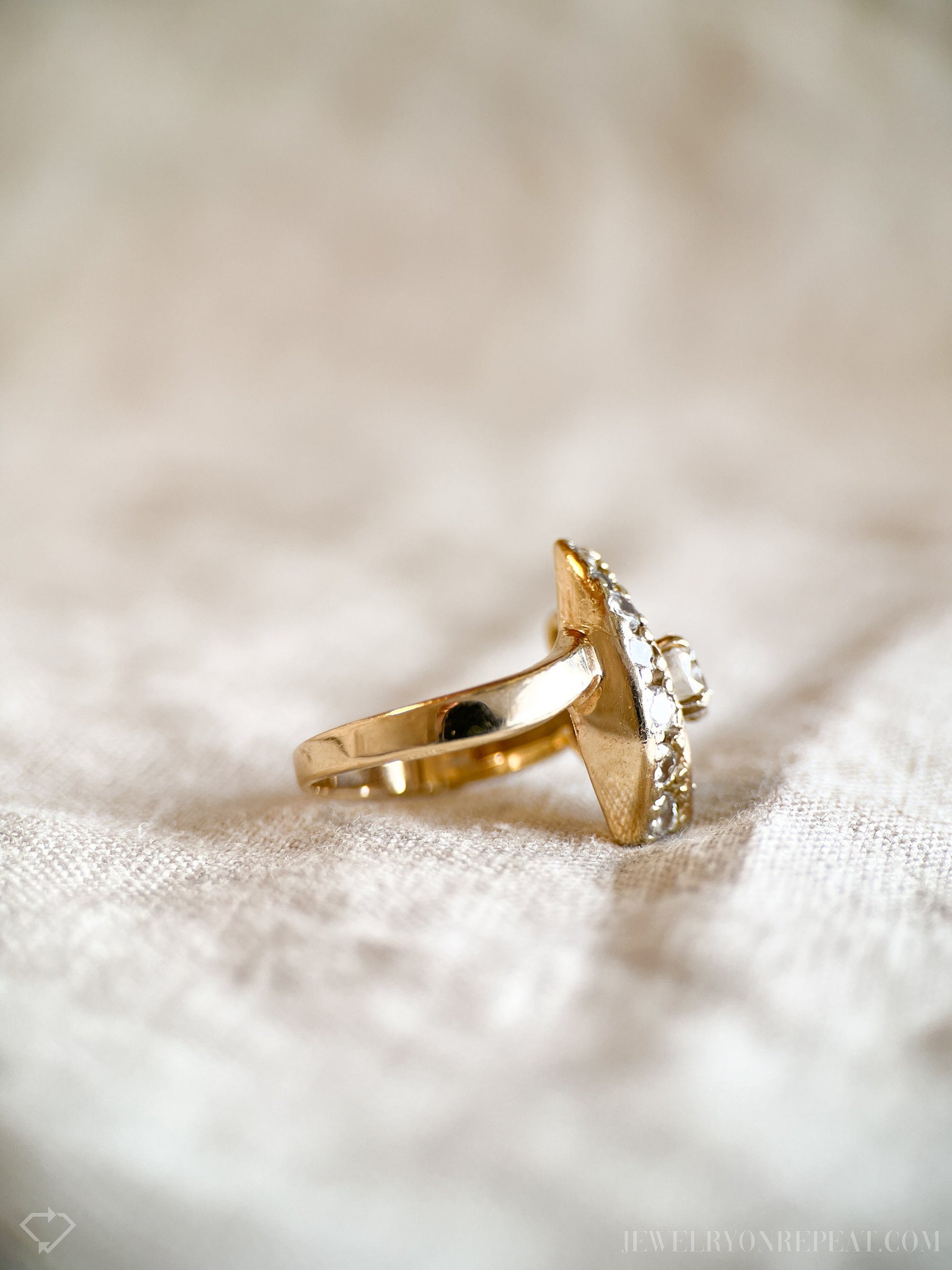 Vintage Diamond Engagement Ring, Round Cut, 14k Gold, 1960s Mid-Century Bridal Ring